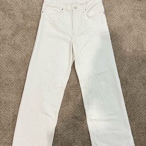 wide leg white jeans